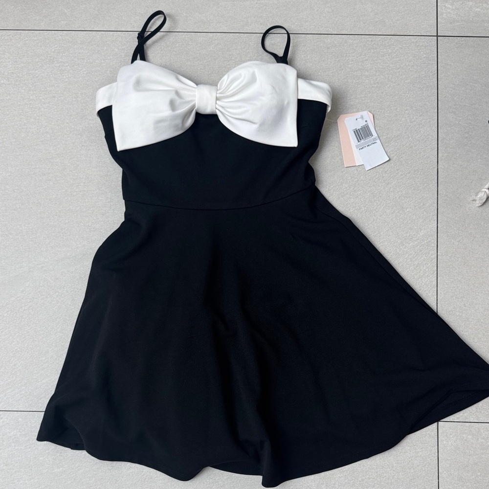 City Studio Black and White Kids Formal Dress